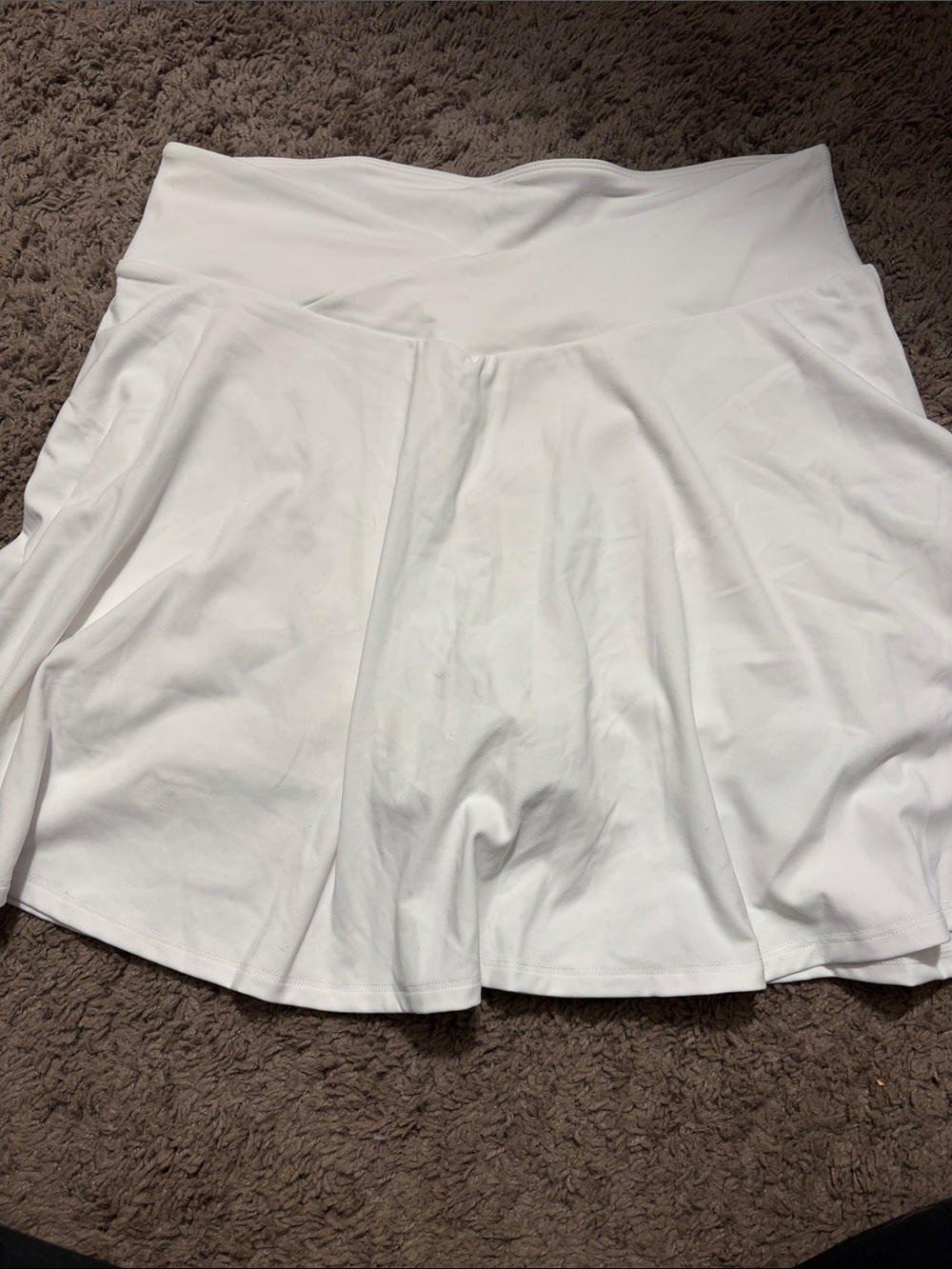 Fabletics White Athletic Skort with Flared Hem